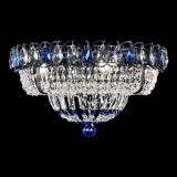 Люстра Кольцо Классика Черная с синими подвесками в Химках