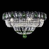 Люстра Кольцо Классика Черная с зелеными подвесками в Химках