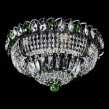 Люстра Кольцо Классика Черная с зелеными подвесками в Химках