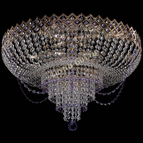 Люстра Корона №11 фиолетовая в Химках Гусь Хрустальный