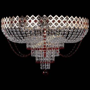 Люстра потолочная Корона №11 красная