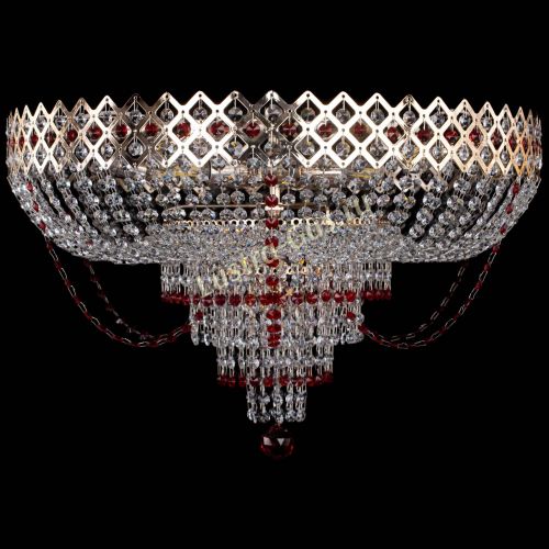 Люстра Корона №11 красная в Химках Гусь Хрустальный