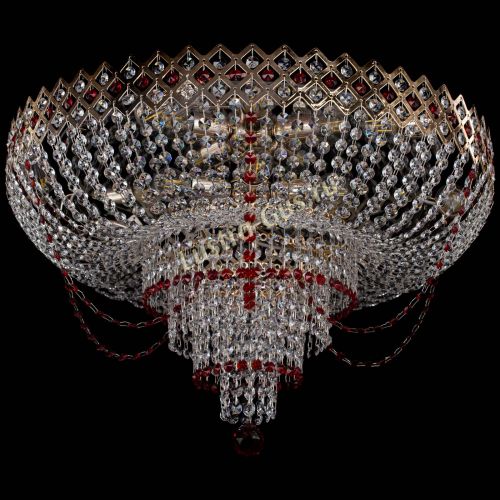 Люстра Корона №11 красная в Химках Гусь Хрустальный