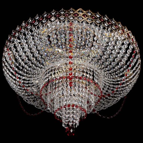 Люстра Корона №11 красная в Химках Гусь Хрустальный