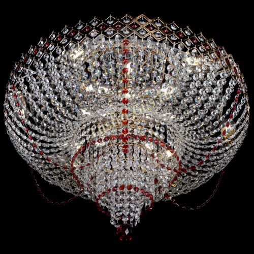 Люстра Корона №11 красная в Химках Гусь Хрустальный