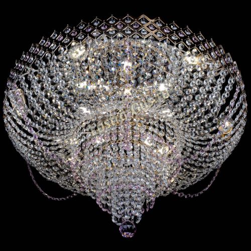 Люстра Корона №11 розовая в Химках Гусь Хрустальный