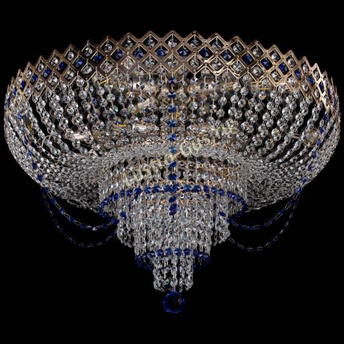 Люстра Корона №11 синяя в Химках Гусь Хрустальный