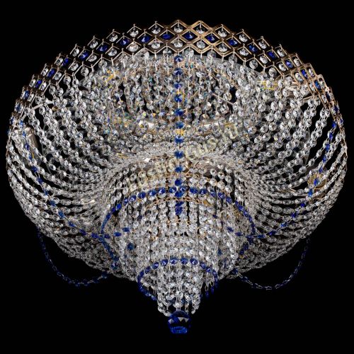 Люстра Корона №11 синяя в Химках Гусь Хрустальный