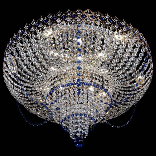 Люстра Корона №11 синяя в Химках Гусь Хрустальный
