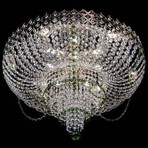 Люстра Корона №11 зеленая в Химках Гусь Хрустальный