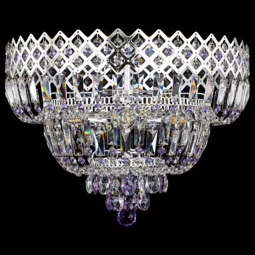 Люстра Корона №5 фиолетовая в Химках Гусь Хрустальный