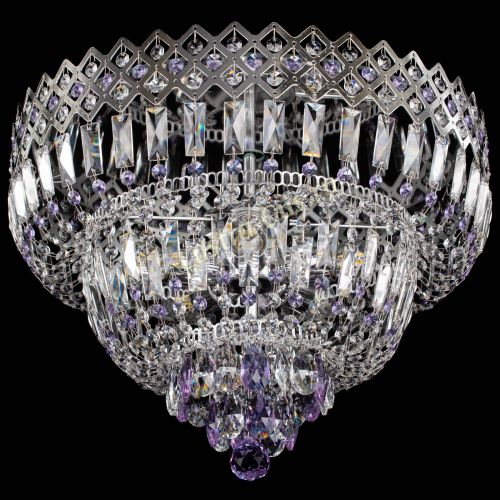 Люстра Корона №5 фиолетовая в Химках Гусь Хрустальный