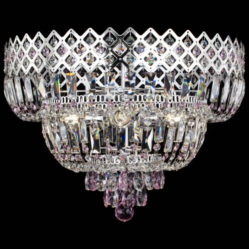 Люстра Корона №5 розовая в Химках Гусь Хрустальный