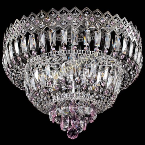 Люстра Корона №5 розовая в Химках Гусь Хрустальный