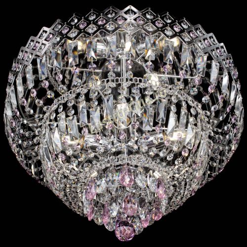 Люстра Корона №5 розовая в Химках Гусь Хрустальный