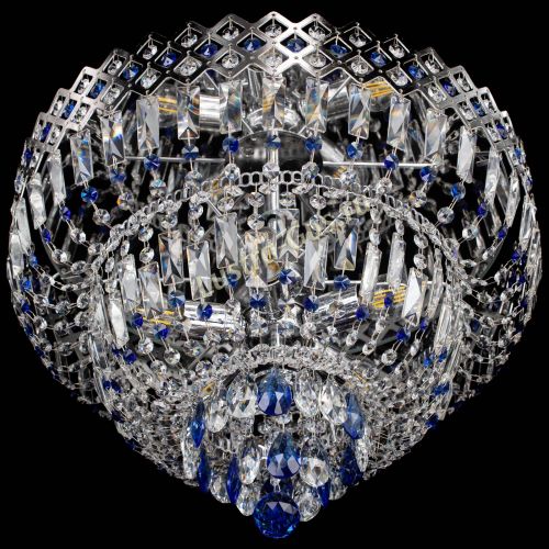 Люстра Корона №5 синяя в Химках Гусь Хрустальный
