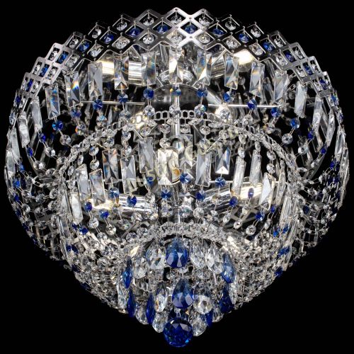 Люстра Корона №5 синяя в Химках Гусь Хрустальный