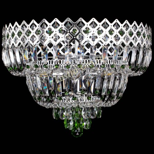 Люстра Корона №5 зеленая в Химках Гусь Хрустальный