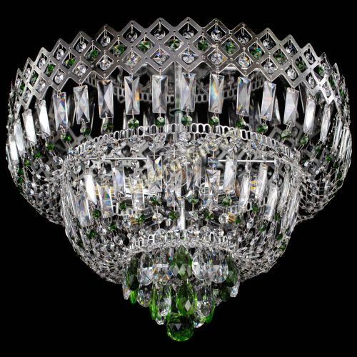 Люстра Корона №5 зеленая в Химках Гусь Хрустальный