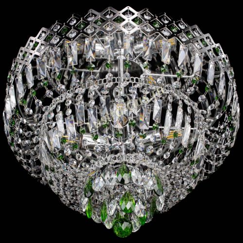 Люстра Корона №5 зеленая в Химках Гусь Хрустальный