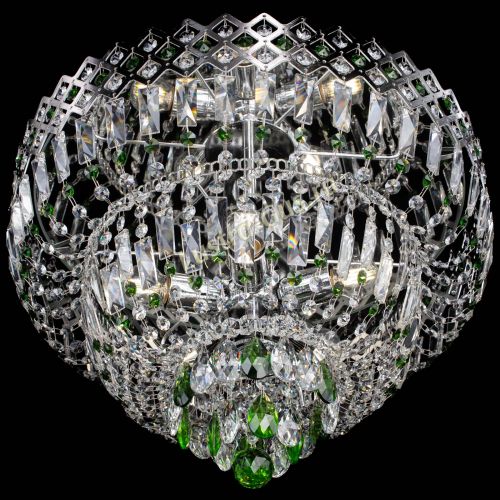 Люстра Корона №5 зеленая в Химках Гусь Хрустальный