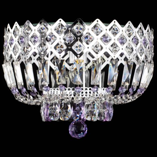 Люстра Корона пластинка №1 фиолетовая в Химках Гусь Хрустальный