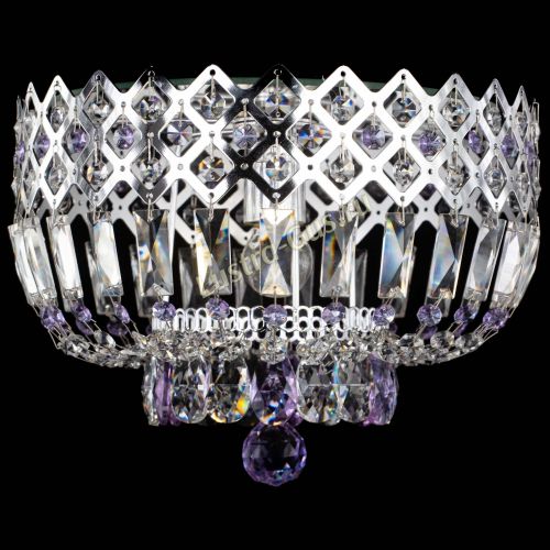 Люстра Корона пластинка №1 фиолетовая в Химках Гусь Хрустальный