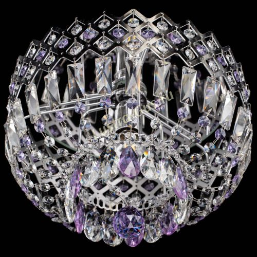 Люстра Корона пластинка №1 фиолетовая в Химках Гусь Хрустальный