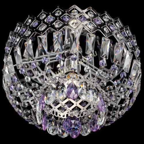 Люстра Корона пластинка №1 фиолетовая в Химках Гусь Хрустальный