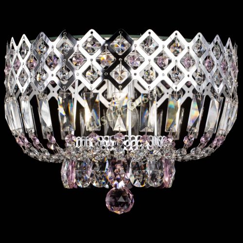 Люстра Корона пластинка №1 розовая в Химках Гусь Хрустальный