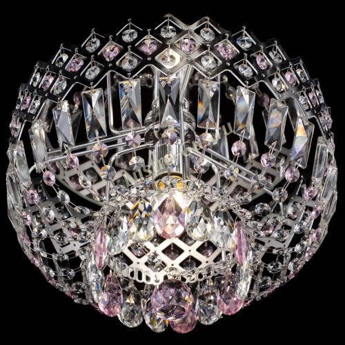 Люстра Корона пластинка №1 розовая в Химках Гусь Хрустальный
