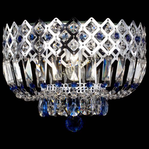 Люстра Корона пластинка №1 синяя в Химках Гусь Хрустальный