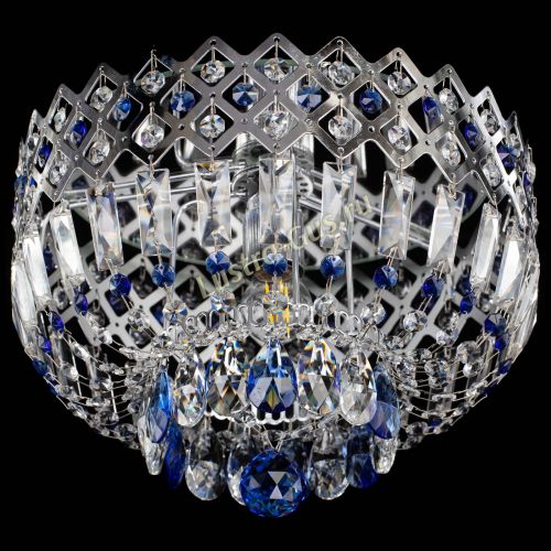 Люстра Корона пластинка №1 синяя в Химках Гусь Хрустальный