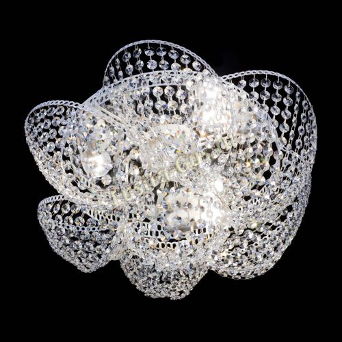 Люстра Космея №3 Белая в Химках Гусь Хрустальный