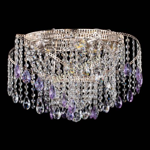 Люстра Космея №4 фиолетовая в Химках Гусь Хрустальный