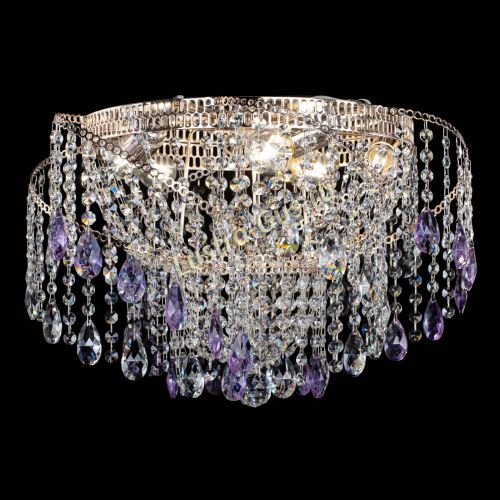 Люстра Космея №4 фиолетовая в Химках Гусь Хрустальный