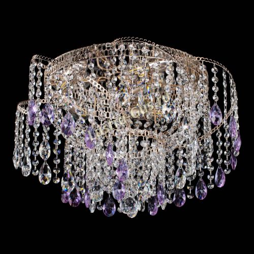 Люстра Космея №4 фиолетовая в Химках Гусь Хрустальный