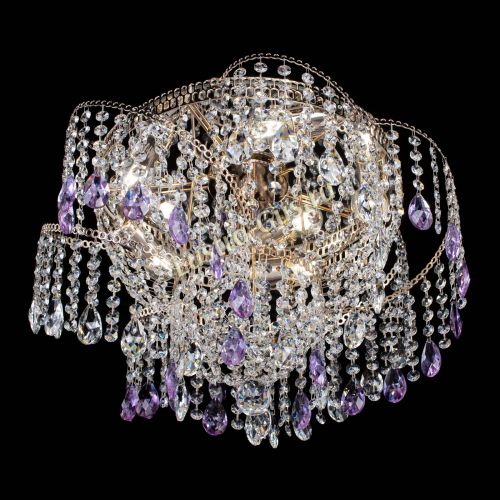 Люстра Космея №4 фиолетовая в Химках Гусь Хрустальный