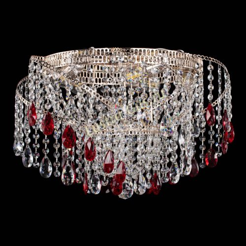 Люстра Космея №4 красная в Химках Гусь Хрустальный