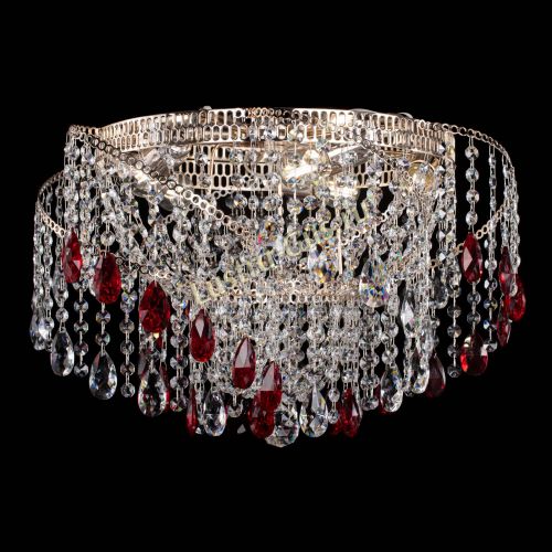 Люстра Космея №4 красная в Химках Гусь Хрустальный
