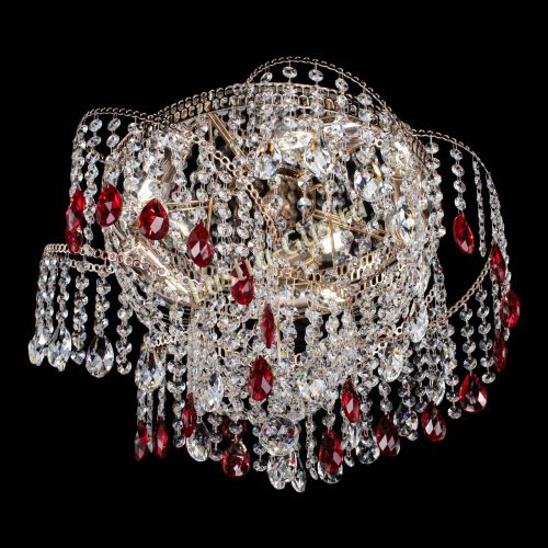 Люстра Космея №4 красная в Химках Гусь Хрустальный
