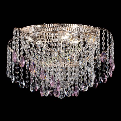 Люстра Космея №4 розовая в Химках Гусь Хрустальный