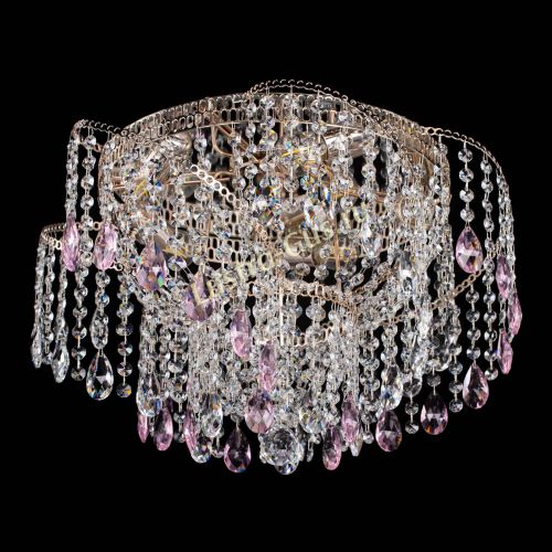 Люстра Космея №4 розовая в Химках Гусь Хрустальный