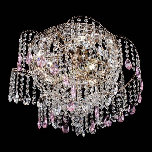 Люстра Космея №4 розовая в Химках Гусь Хрустальный