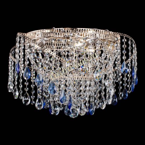 Люстра Космея №4 синяя в Химках Гусь Хрустальный