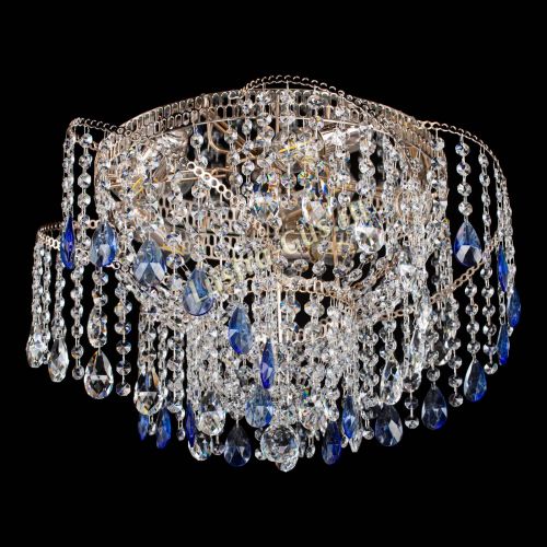 Люстра Космея №4 синяя в Химках Гусь Хрустальный