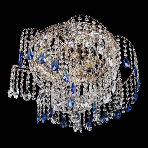 Люстра Космея №4 синяя в Химках Гусь Хрустальный