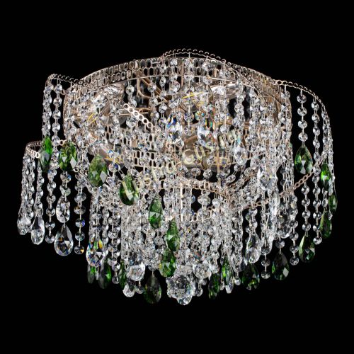 Люстра Космея №4 зеленая в Химках Гусь Хрустальный