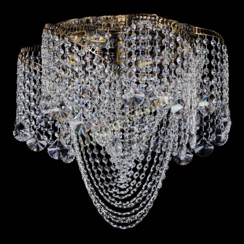 Люстра Космея Водоворот Веер под бронзу в Химках Гусь Хрустальный