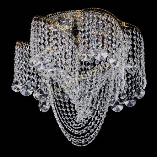 Люстра Космея Водоворот Веер под бронзу в Химках Гусь Хрустальный